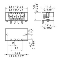 Weidmuller 1000610000 PCB Plug-In Connector SL-SMT 3.50/05/90RF 1.5SN BK BX — Accessori generali