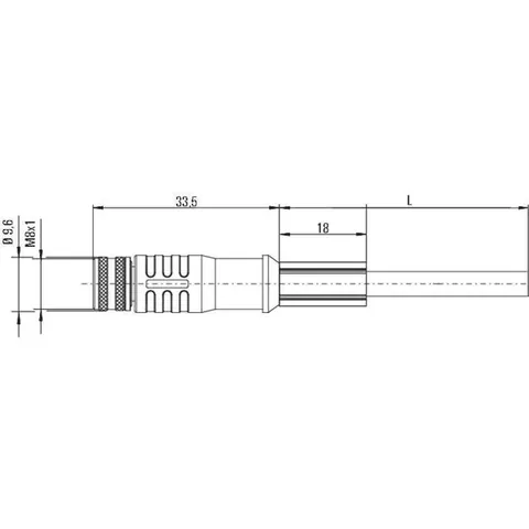 Weidmuller 1981900350 M8 Connecting Line 4-Pole 3.5m — Industrial Cables & Wires