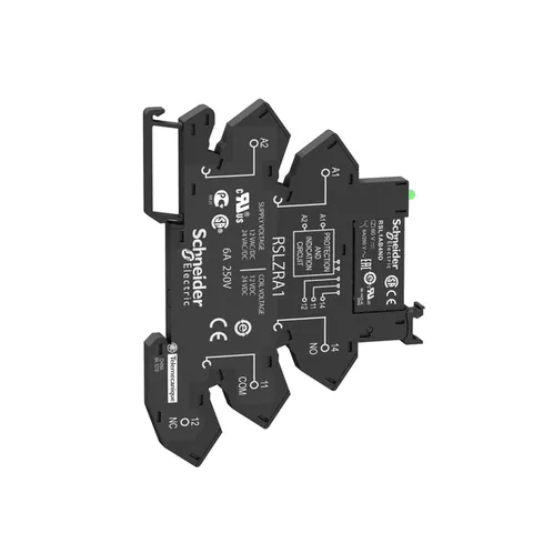 Schneider Electric RSL1PRFU Slim Interface Relay, 6A, 1CO, with LED, Spring Terminals, 110V AC/DC — Contactors & Relays