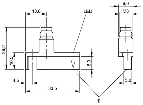 Balluff BMF008F For different groove shapes with angled plug connector — Proximity & Inductive Sensors