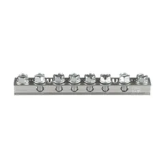 Panduit UGB2/0-414-6 StructuredGround™ UGB2/0-414-6 Universal Grd Bar, Silver, Cu, Tin-Plated, 6" L — Connectors & Plugs