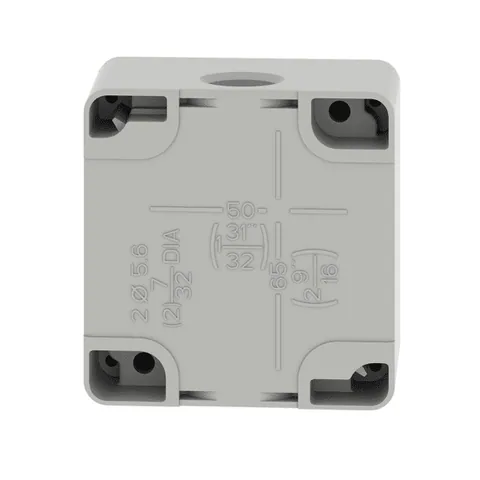 Schneider Electric XAPG19201 Die cast empty control station, Harmony XAP, XB2 SL, zinc alloy, grey, 1 cut out, 22mm, 80x80x51.5mm — Controllers & Regulators