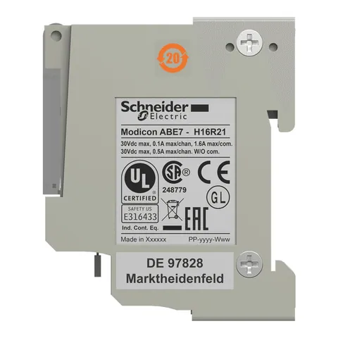 Schneider Electric ABE7H16R21 passive connection sub-base ABE7 - 16 inputs or outputs - Led — PLC Systems & Hardware