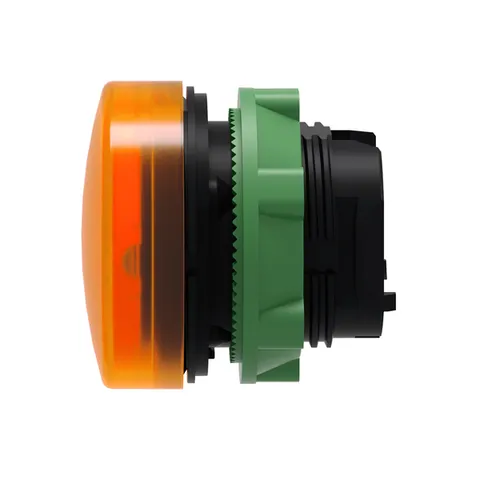 Schneider Electric ZB5AV053 Head for pilot light, Harmony XB5, plastic, orange, 22mm, universal LED, plain lens — Switches & Modular Apparatus