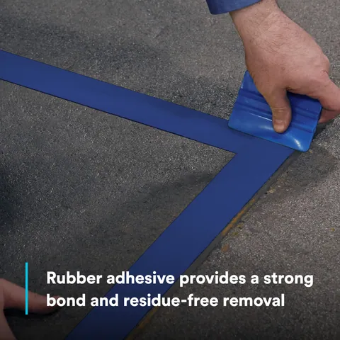 3M 7100253141 Durable Floor Marking Tape 971, Blue, 2 in x 36 yd, 17 mil, 6 Rolls/Case, Individually Wrapped Conveniently Packaged — General Accessories