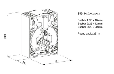Wago 855-301/150-501 Plug-in current transformer; 150 A / 1 A — Netzgeräte & Leistungsregler