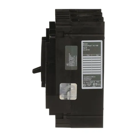 Schneider Electric HJL36150 PowerPacT H-Frame Circuit Breaker, 150A, 3 Pole, 600VAC, 25kA, Lugs, Thermal Magnetic, 80% — Accesorios generales