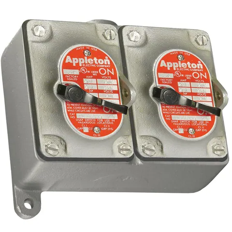 Appleton ECS21MSH4X Appleton™ EDS Werkseitig abgedichtete Zuhaltungsschalter - PN ECS21MSH4X — Schalter & modulare Geräte