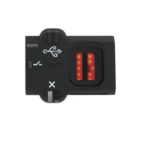 Schneider Electric XB5S7B2M12 Biometric switch monostable RGPD, Harmony XB5S, plastic, 22mm, connection by M12 connector, 24V AC DC — Interruttori e apparecchiature modulari