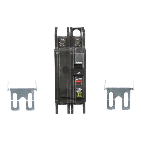 Schneider Electric QOU245 Mini circuit breaker, QOU, 45A, 2 pole, 120/240 VAC, 10kA — General Accessories