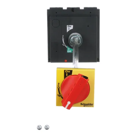 Schneider Electric S32600 Circuit breaker accessory, PowerPacT L, handle, rotary, door mounted, red on yellow bezel — Allgemeines Zubehör