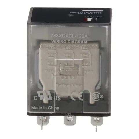 Schneider Electric 783XCXCL-120A Power relay, SE Relays, 15A, 3PDT, 120 VAC, clear cover with LED indicator — Akcesoria ogólne