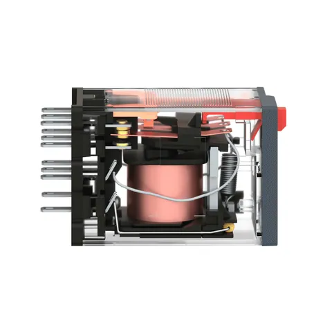 Schneider Electric RXM3AB2E7 miniature plug-in relay, 10A, 3CO, with LED, lockable test button, 48V AC — Contactors & Relays
