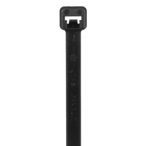 Panduit PLT2.5I-M0 Pan-Ty® PLT2.5I-M0 Cable Tie, Black, UV PA6.6, 9.7"L, 40lb, PK1000 — Connectors & Plugs