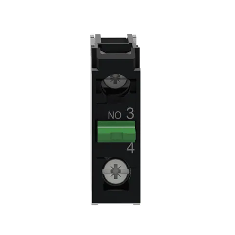 Schneider Electric ZENL1111 Harmony, 22mm Push Button, contact block, panel mount, 1 NO, screw clamp terminal — Switches & Modular Apparatus