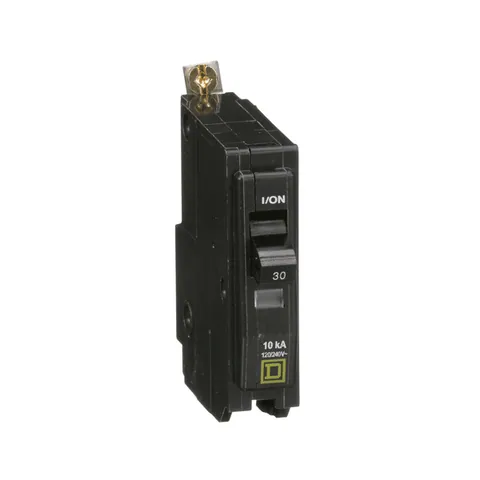 Schneider Electric QOB130 Mini circuit breaker, QO, 30A, 1 pole, 120/240VAC, 10kA, bolt on mount — Interruttori automatici e fusibili