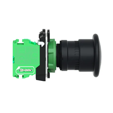Schneider Electric ZB5RTC2 Wireless and batteryless transmitter,transmitter, Harmony XB5R, mushroom head 40mm, plastic, black, 22mm, spring return — Switches & Modular Apparatus