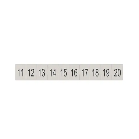 Schneider Electric SSDZLN2 Clip in Legends, Harmony, for SSD relays, numbered strip (11 to 20) — General Accessories