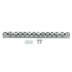 Panduit UGB2/0-414-12 StructuredGround™ UGB2/0-414-12 Universal Grd Bar, Silver, Copper, Tin-Plated — Connectors & Plugs