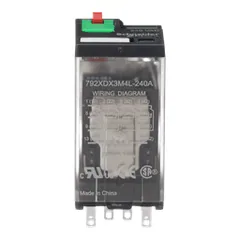 Schneider Electric 792XDX3M4L-240A Power relay, SE Relays, 4PDT, 3A, 240 VAC, cover with locking push button and LED — Akcesoria ogólne