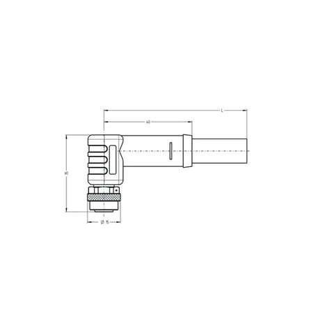 Weidmuller 2050010500 Power Cable SAIL-M12BW-S3-5.0P — Industrial Cables & Wires