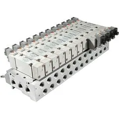 SMC SS5Y7-42P-10-02T SS5Y7-**P, 7000 Series Bar Stock Manifold with Flat Ribbon Cable Connector — General Accessories