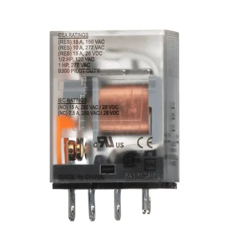 Schneider Electric 8501RS41V20 Miniature Relay, Harmony 8501R, SPDT, 5 blades, coil, 15A resistive at 120V AC, 1HP at 277V AC, 120V AC, 1NO+ 1NC — Accesorios generales
