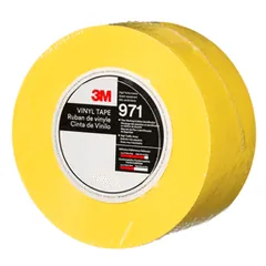 3M 7100253513 Durable Floor Marking Tape 971, Yellow, 3 in x 36 yd, 17 mil, 4 Rolls/Case, Individually Wrapped Conveniently Packaged — General Accessories