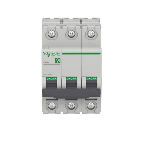 Schneider Electric M9F11350 Miniature circuit breaker (MCB), Multi9 C60N, 3P, 50A, C curve, 10kA (IEC/EN 60947-2) — Interruptores automáticos y fusibles