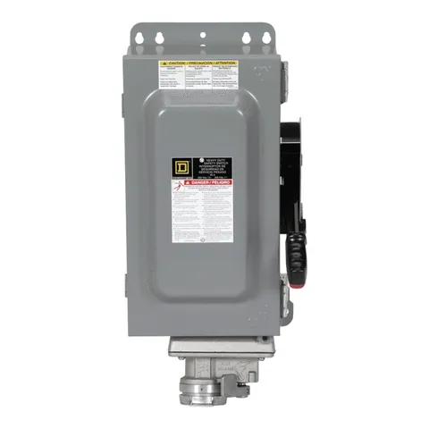 Schneider Electric H361AWC Safety switch, heavy duty, fusible, 30A, 600VAC/DC, 3 poles, 20HP, NEMA 12K, Crouse-Hinds Arktite — General Accessories