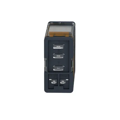 Schneider Electric RPM11BD plug-in relay, Harmony electromechanical relays, 15A, 1CO, lockable test button, 24V DC — Contactores y relés