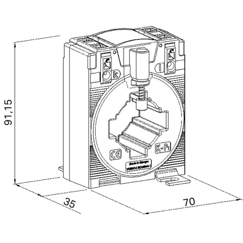 Wago 855-401/600-501 Plug-in current transformer; 600 A / 1 A — Allgemeines Zubehör