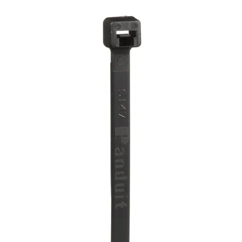 Panduit PLT3I-M0 Pan-Ty® PLT3I-M0 Cable Tie, Black, UV PA6.6, 11.4"L, 40lb, PK1000 — Connectors & Plugs