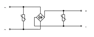 Wago 286-830 Bridge rectifier module; Input voltage: 24 VAC; with varistor protective circuit; gray — General Accessories