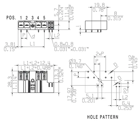Weidmuller 1089890000 SV 7.62HP/03/90MSF3 SC/04R SN BK BX — General Accessories