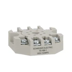 Schneider Electric 70-169-1 Socket, SE Relays general purpose relay accessory, DPDT, 15A, 300 V, 8 pins, screw clamp terminal, 750R/750H series — Akcesoria ogólne