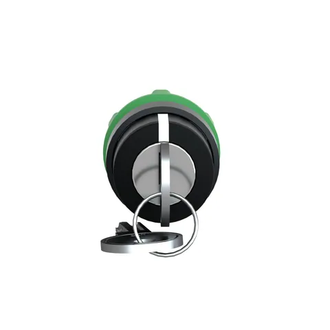 Schneider Electric ZB5AG02 Head for key switch selector, Harmony XB5, plastic, black, 22mm, key 455, 2 positions, stay put — Interruptores y aparamenta modular