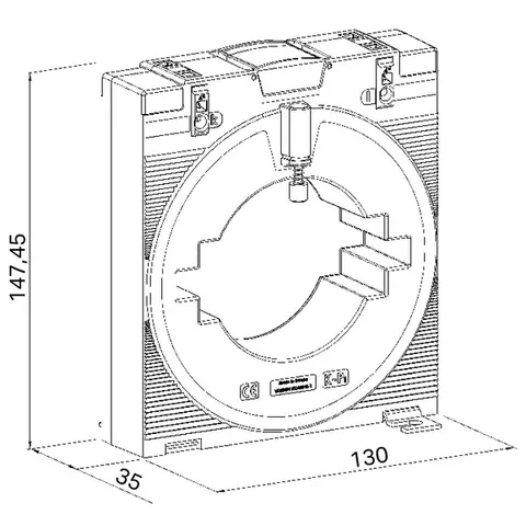 Wago 855-1001/2500-1001 Plug-in current transformer; 2500 A / 1 A — Allgemeines Zubehör