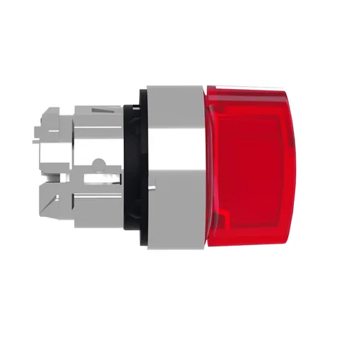 Schneider Electric ZB4BK1343 Head for illuminated selector switch, Harmony XB4, chromium metal, red handle, 22mm, universal LED, 3 positions, stay put — General Accessories