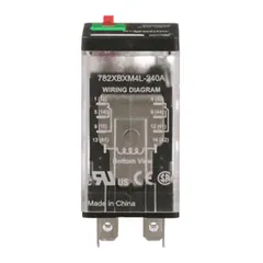 Schneider Electric 782XBXM4L-240A Power relay, SE Relays, 15A, DPDT, 240 VAC, cover with locking push button and LED — Akcesoria ogólne