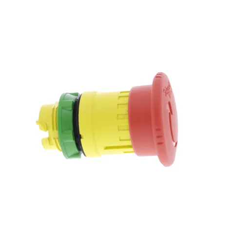 Schneider Electric ZB5AS844 Harmony, 22mm Push Button, emergency stop head, trigger and latching turn release, red, 40 mm mushroom, unmarked — Switches & Modular Apparatus