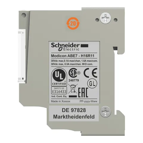 Schneider Electric ABE7H16R11 passive connection sub-base ABE7 - 16 inputs or outputs - Led — PLC Modules & Extensions