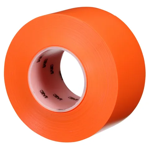 3M 7100260043 Durable Floor Marking Tape 971, Orange, 3 in x 36 yd, 17 mil, 4 Rolls/Case, Individually Wrapped Conveniently Packaged — General Accessories