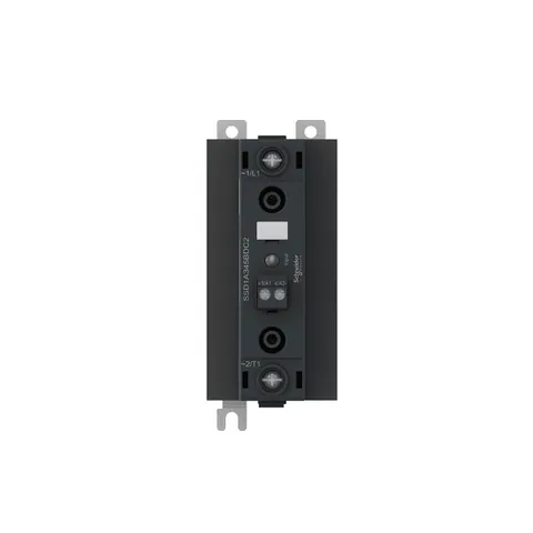 Schneider Electric SSD1A345BDC2 DIN rail mount, Harmony Solid State Relays, 45A, zeroVoltage switching, contactor configuration screw input, input 4 to 32V DC, output 48 to 600V AC — Contattori e relè