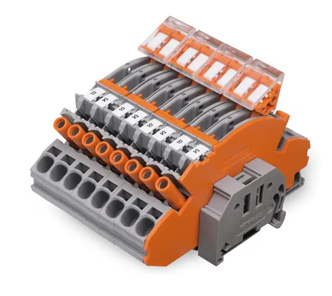 Wago 2007-8877 Compact terminal block; for current transformer circuit; 6,00 mm²; multicoloured — Reihenklemmen / Klemmleisten