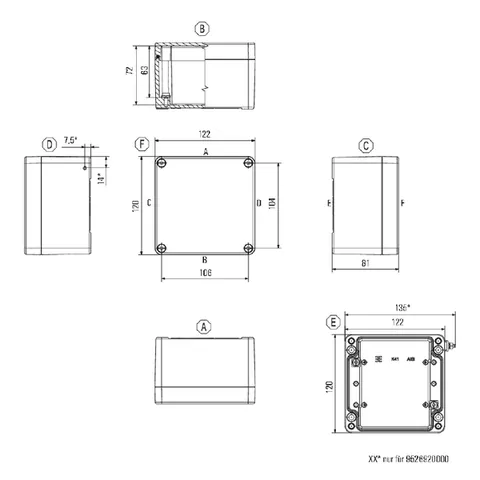 Weidmuller 1565270000 Aluminium Empty Enclosure KLIPPON K41 — Accessori generali