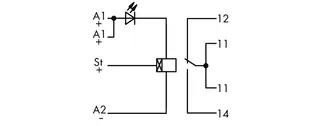Wago 286-640 Timer relay module; Nominal input voltage: 24 VDC; Limiting continuous current: 6 A; Railway; Multifunction/Multitime; Yellow status indicator; Module width: 6 mm; gray — Contactors & Relays