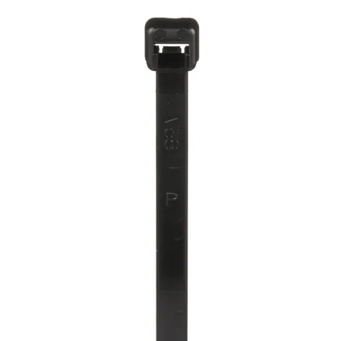 Panduit PLT4I-C0 Pan-Ty® PLT4I-C0 Cable Tie, Black, UV PA6.6, 14.5"L, 40lb, PK100 — Connectors & Plugs