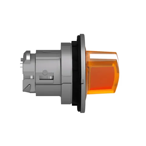 Schneider Electric ZB4FK1253 Head for illuminated selector switch, Harmony XB4, metal, orange handle, flush mounted, 30mm, universal LED, 2 positions — Accessori generali