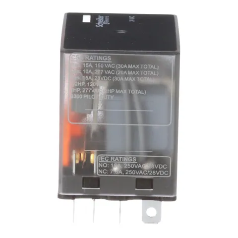 Schneider Electric 784XDXC-24A Power relay, SE Relays, 15A, 4PDT, 24 VAC, clear cover — Akcesoria ogólne